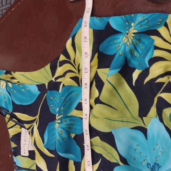 White Stag Blue and Green Midi Sundress Scoop Neck Resort Wear Size 16 - Picture 8 of 12